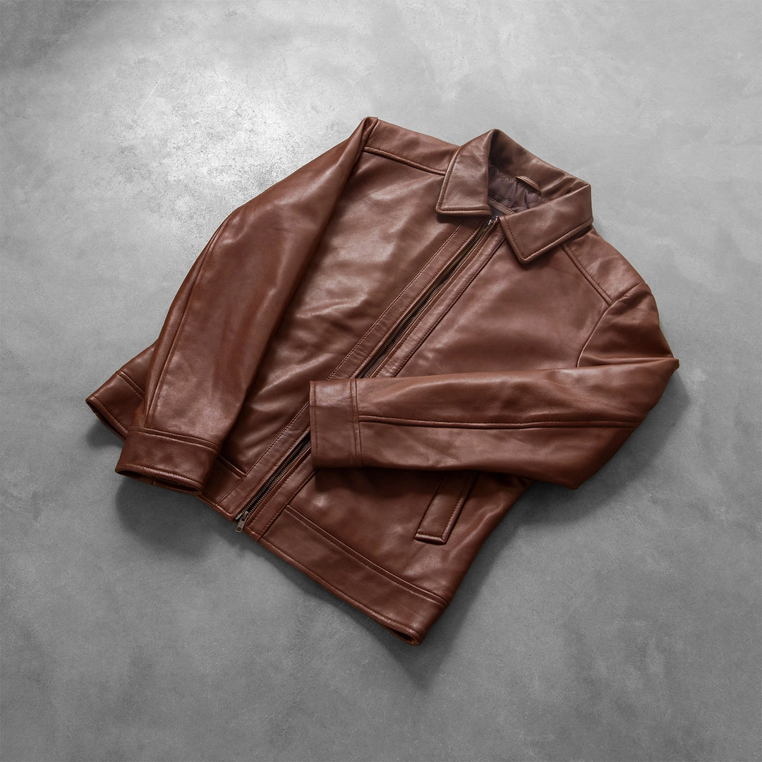 Inferno Brown Suede Leather Jacket