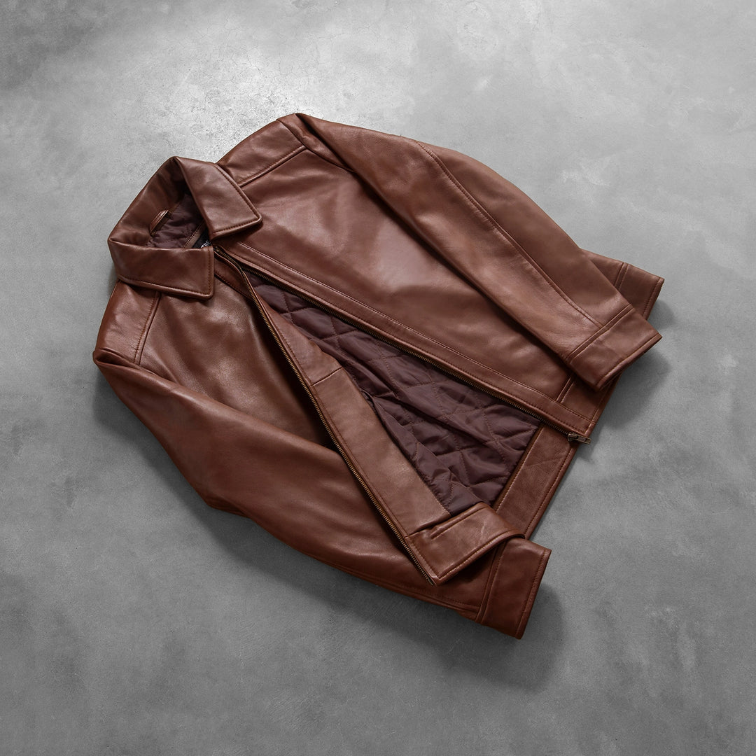 Inferno Brown Suede Leather Jacket