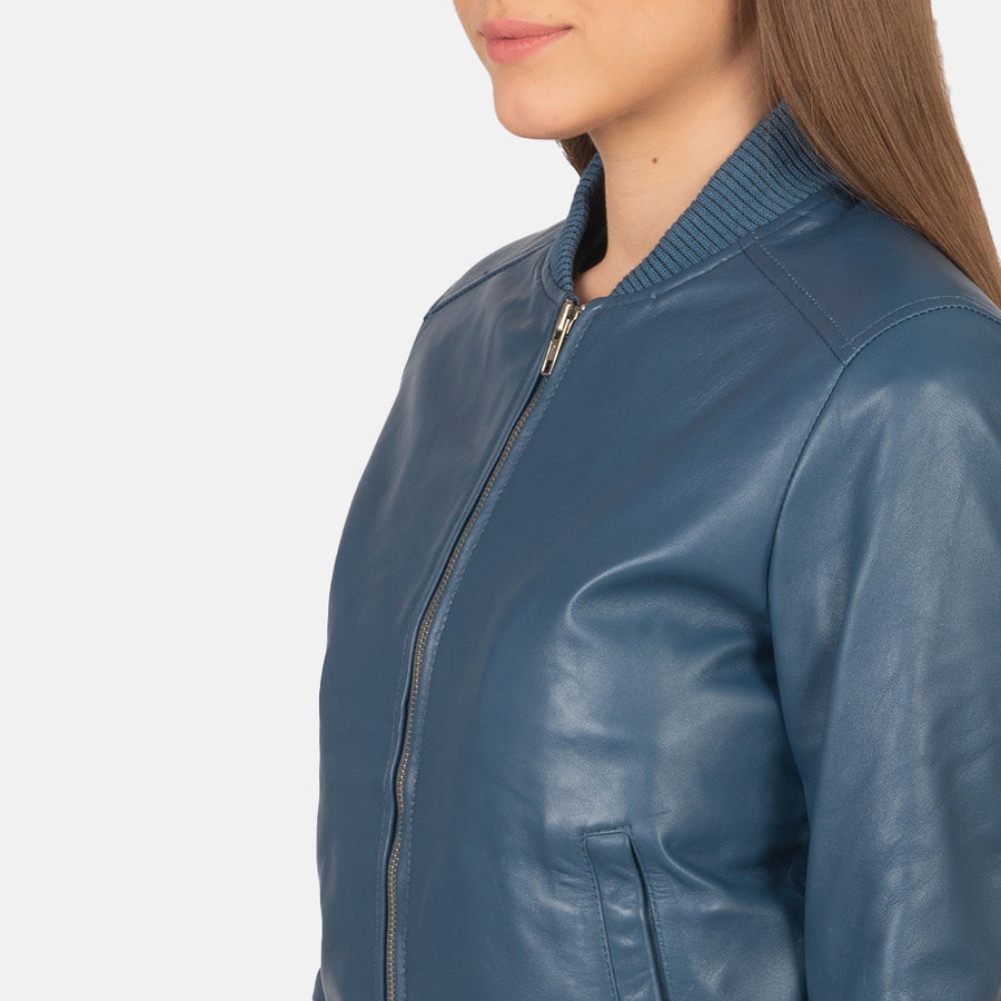 Bliss Leather Bomber Jacket